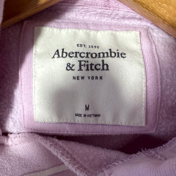 Vintage Abercrombie and Fitch AF Sweatshirt Lavender Hoodie Hooded Size Medium - Picture 5 of 8